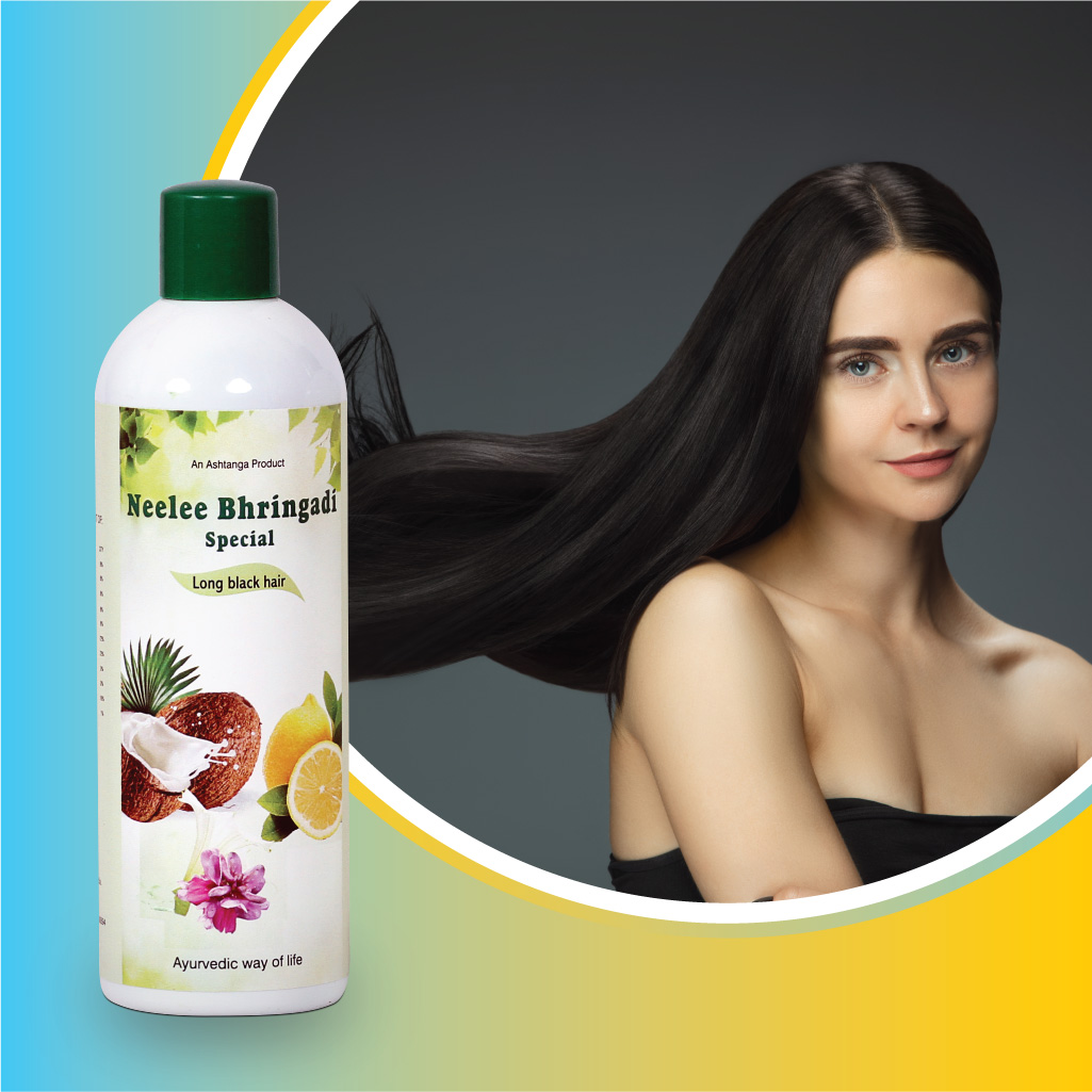 's Ashtanga Neelibhringadi Special For Long Black Hair –  Ayurvedic Hair Oil – 100ml - Naturepotion